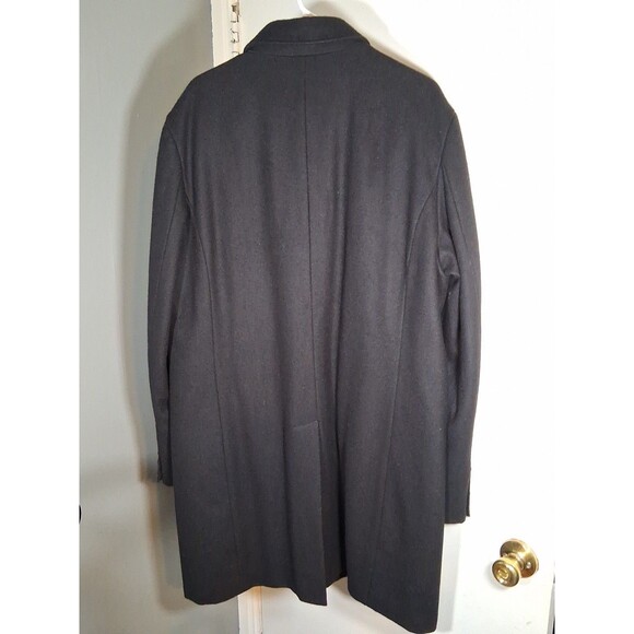 Guess Men Jacket Over Coat Large L Perfect Condition Used Black - Picture 2 of 8